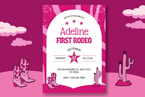 First Rodeo Invitation Templates