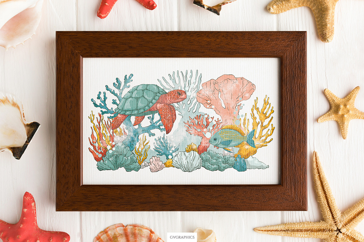 Deep Blue Illustrations #1, an Animal Illustration by GVGraphics (Photo 2 of 11)