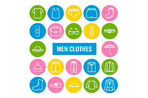 44 Vector Men & Women Clothes Icons