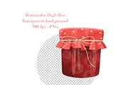 Watercolor Cherry and Bow Clipart, a Food Illustration by ArtGiftsStudio (Thumbnail 6 of 6)