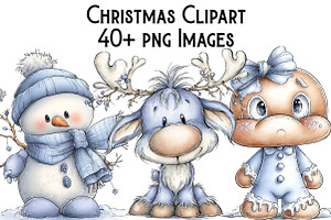 Christmas Clipart Bundle, an Illustration by Pixels.Craft