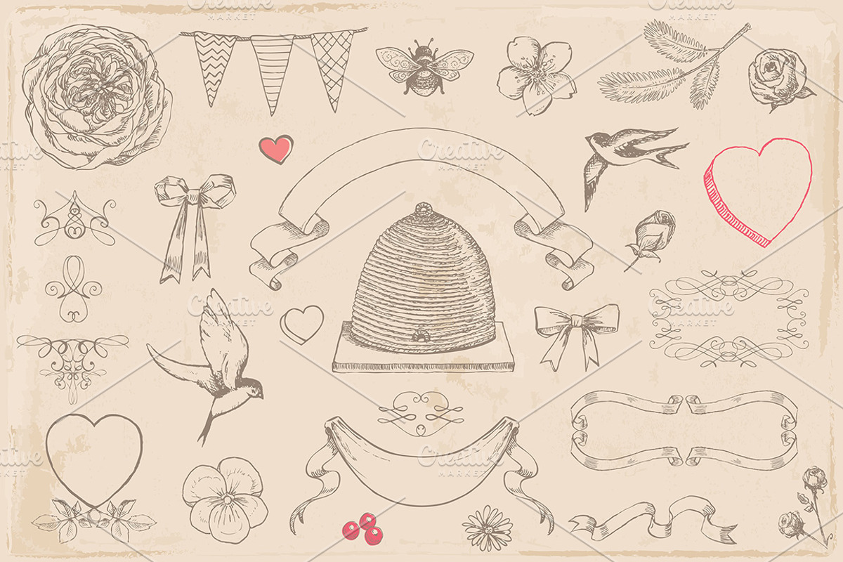 InKit Pretty Hand Drawn Sampler, an Illustration by Vector Vintagery (Photo 2 of 2)