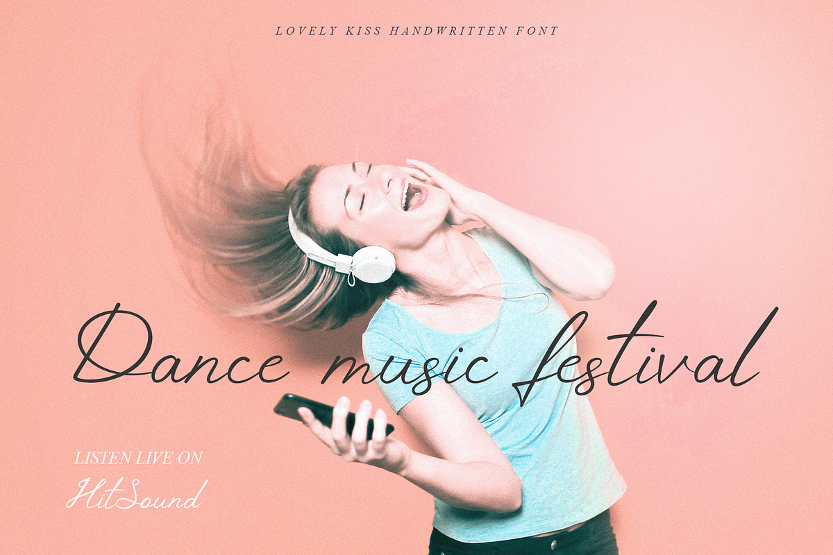 Lovely Kiss script font, a Script Font by CuteDreamyDesign (Photo 8 of 16)