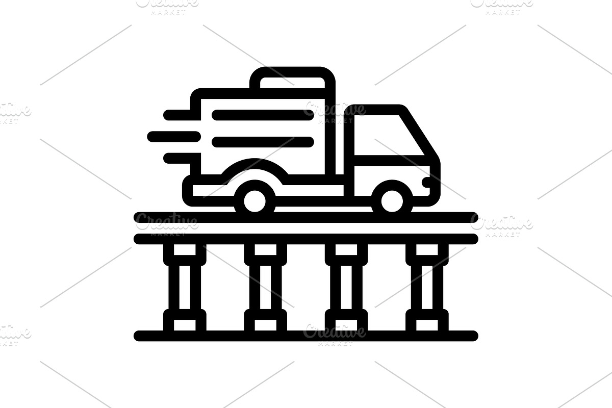 Express shipping black icon, an Outline Icon by Creative priyanka