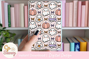 Ghostly Cute Harvest Seamless, a Pattern Graphic by CpSnowy (Thumbnail 4 of 5)