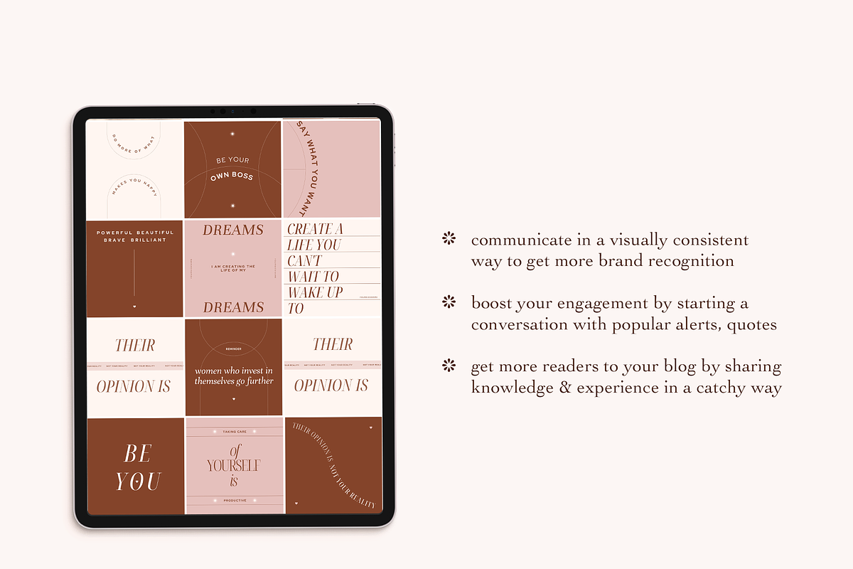 Pink Instagram Quotes, a Social Media Template by Kseniia_Design (Photo 4 of 8)