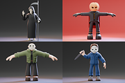 Halloween 3D Character Pack 02, a Characters & Person 3D Model by Dudukbersama (Thumbnail 1 of 5)