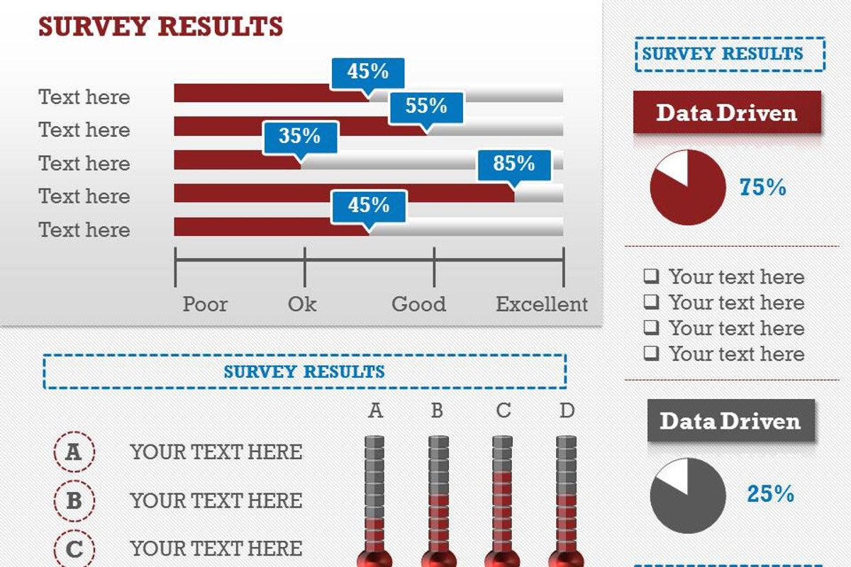 Survey Results Infographic Slides P1, a Presentation Template by Yes Presentations (Photo 2 of 10)