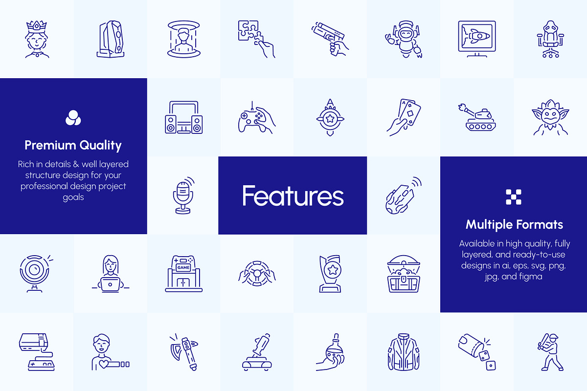 Gaming Icons Collection, an Outline Icon by Prosymbols (Photo 2 of 7)
