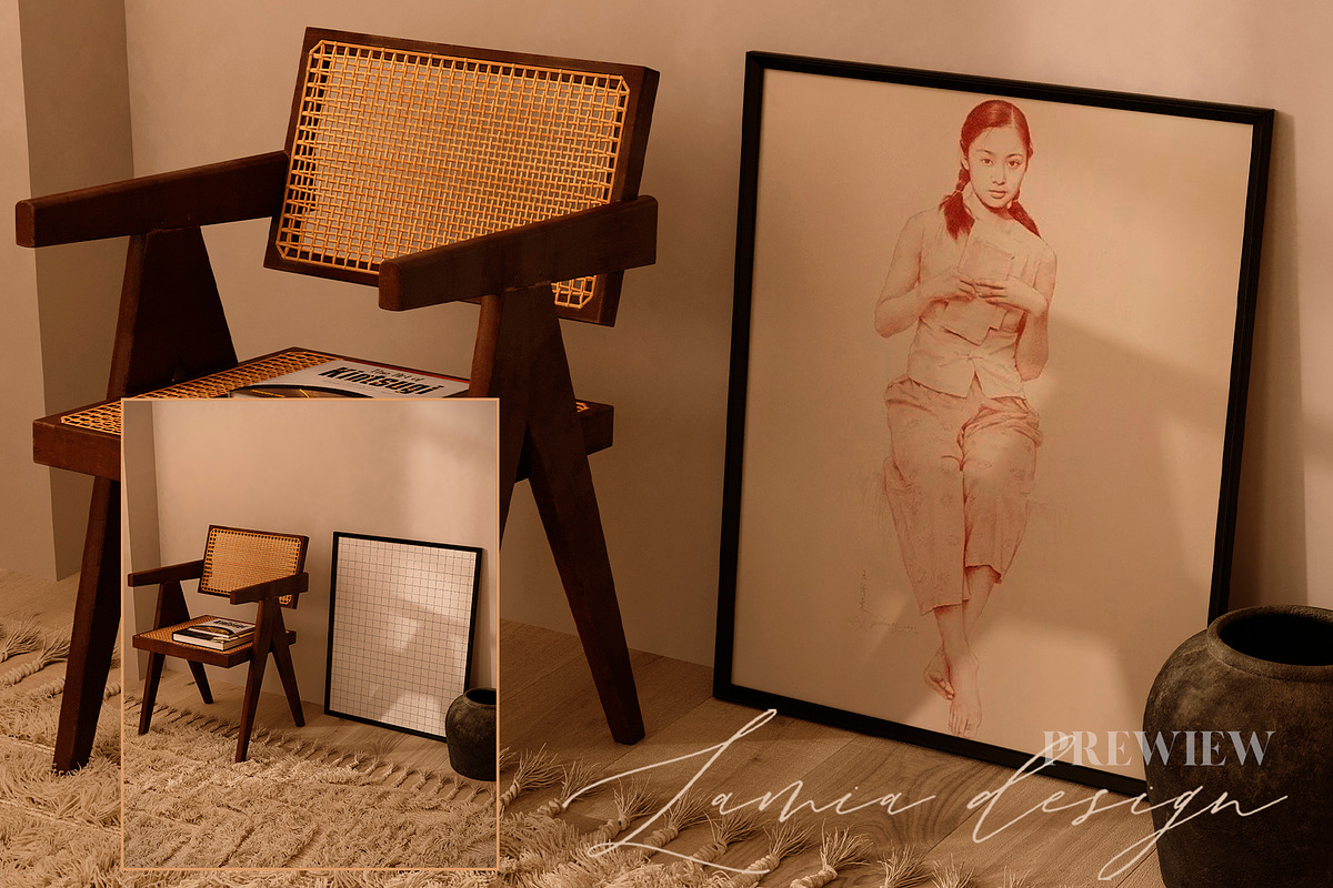 Japandi Frame Mockup Bundle, a Household Mockup by LAMIA DESIGN (Photo 8 of 18)