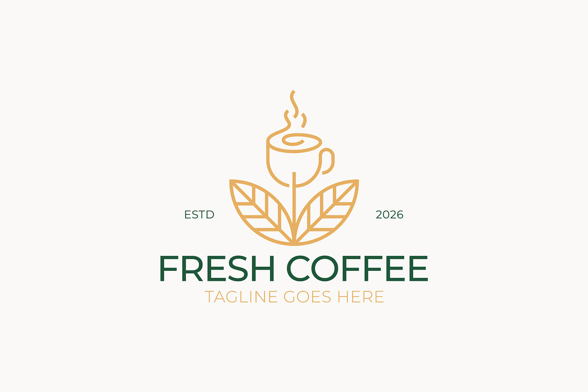 Fresh Leaf Organic Coffee Cup Logo, a Branding & Logo Template by Signatoro (Photo 3 of 3)
