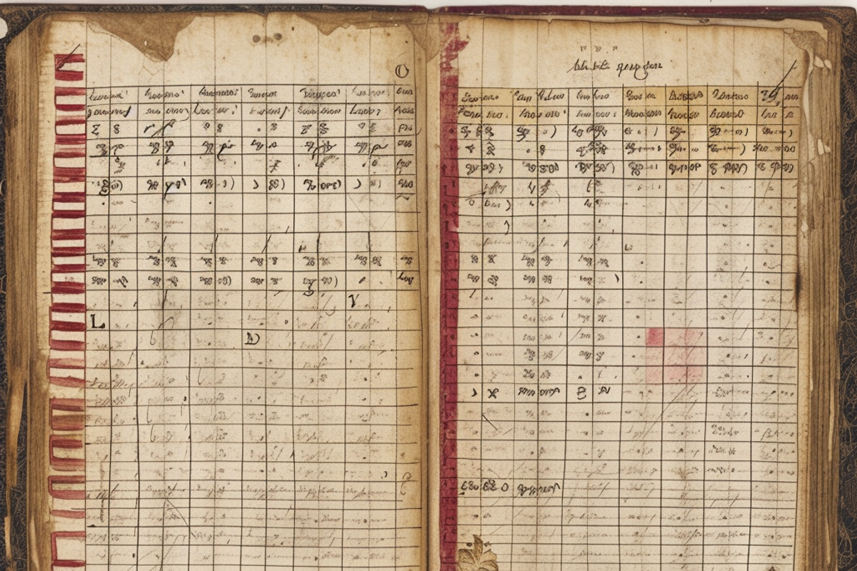 Vintage Ledger Paper, a Background Graphic by Printable Treasure (Photo 4 of 7)