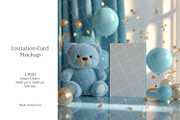 Boy baby shower invitation mockup PS, an Advertising Mockup by Blush Roses Print (Thumbnail 1 of 8)