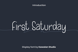 First Saturday | Hand Written Font