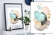 Abstract Watercolor and gold shapes, an Object Graphic by SimpleWishesArt (Thumbnail 5 of 13)