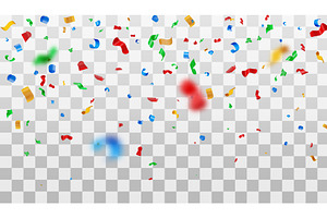 3D Colorful falling confetti, an Object Illustration by Abscent
