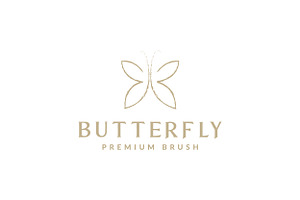 Art Brush Butterfly Logo Design