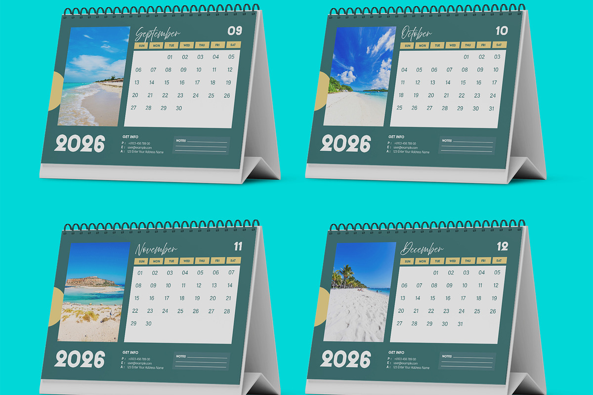 Minimalist 2026 Desk Calendar Design preview 4