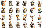 Woodland Birthday Clipart, an Illustration by Sublimation Artist (Thumbnail 3 of 7)