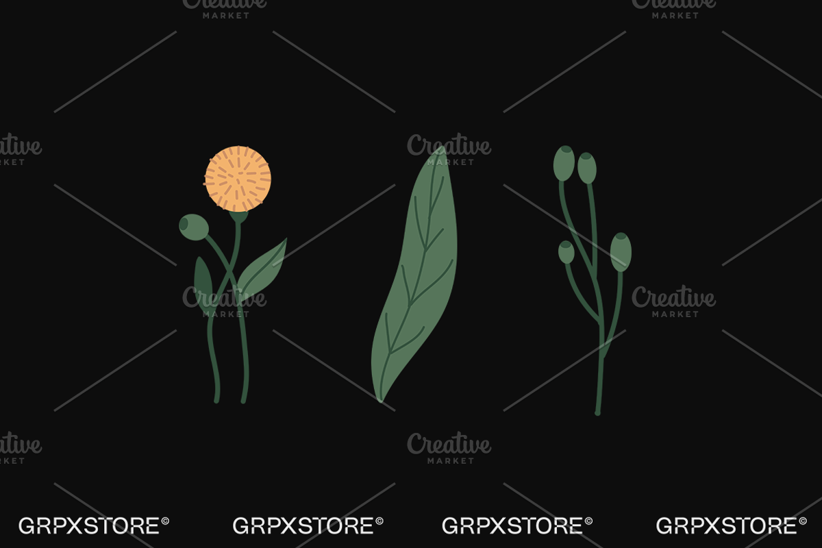 27 Flower Vector Illustrations, a Decorative Illustration by GRPXSTORE (Photo 6 of 11)