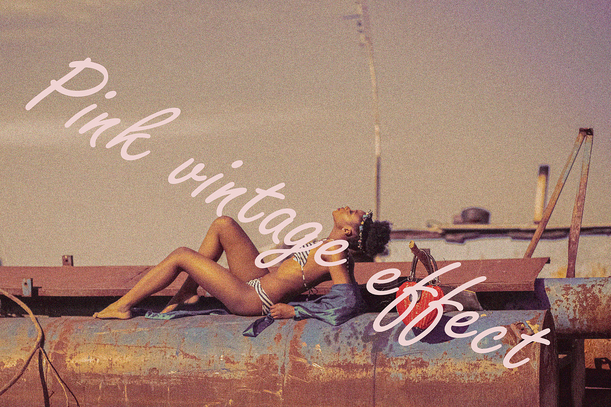 PinkVintage Photo Effect, a Texture Graphic by Drawwell (Photo 3 of 6)