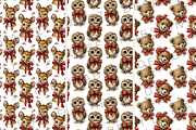 Vintage Christmas animal pattern, a Pattern Graphic by Sian Elizabeth Designs (Thumbnail 4 of 7)