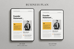 Business Plan Layout Design Template