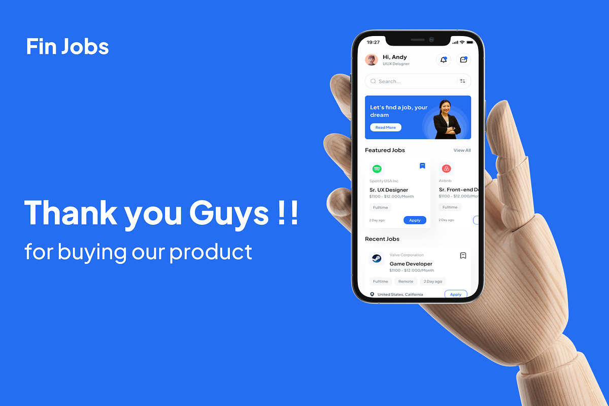 Fin Jobs - Jobs Finder App UI Kits, an UI Kit Template by Minialis (Photo 6 of 6)