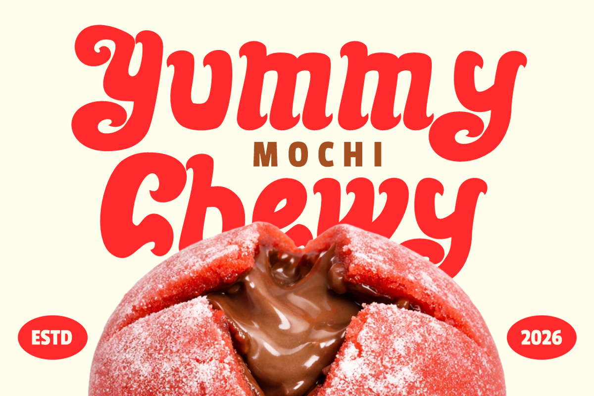 Moochy Pops Bold Retro Script Font, a Script Font by PutraCetol Studio