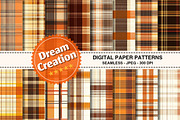 Fall Autumn Plaid Digital Papers, a Texture Graphic by Dream Creation (Thumbnail 1 of 6)