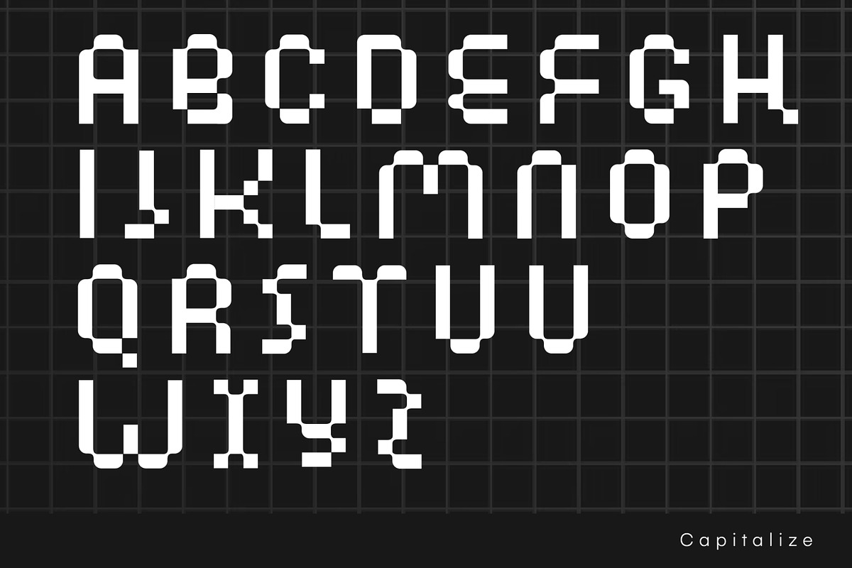 Pigxel - Modern Pixel Typeface, a Serif Font by delipensil (Photo 5 of 9)