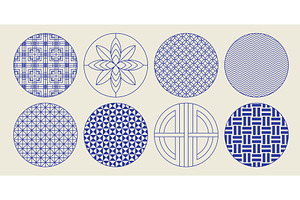 Japanese circle pattern with, an Object Illustration by art PVP - market