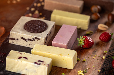 Different taste of homemade chocolate fudges, a Background Photo by Grafvision photography