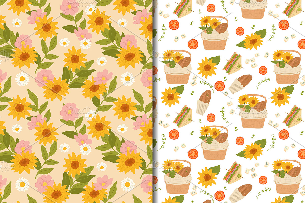 Summer Picnic Pattern Bundle, a Pattern Graphic by CreativeChristiana (Photo 8 of 9)