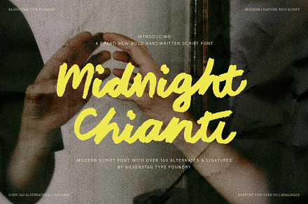 Midnight Chianti - Handwritten Font, a Script Font by SilverStag Type Foundry