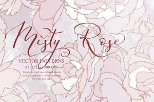 Misty Rose | Vector patterns