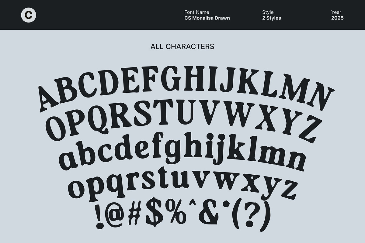 CS Monalisa Drawn, a Serif Font by Craft Supply Co. (Photo 8 of 8)
