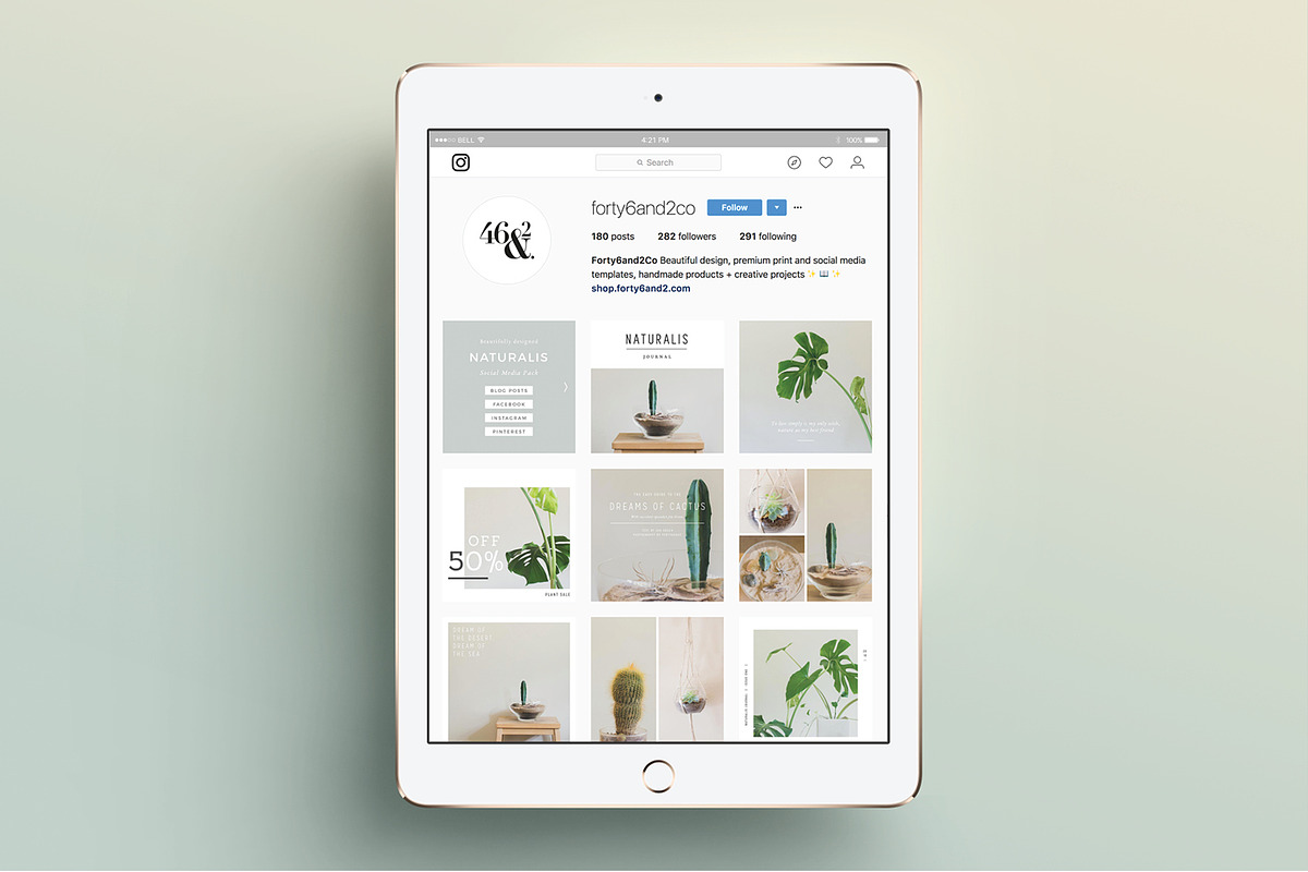NATURALIS Instagram Pack, a Social Media Template by 46&2 Collective (Photo 8 of 9)