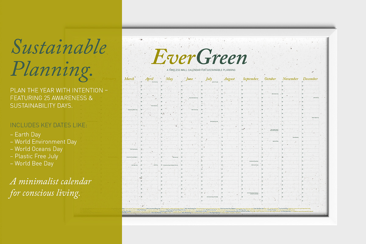 Undated Eco Calendar: Golden Straw preview 4