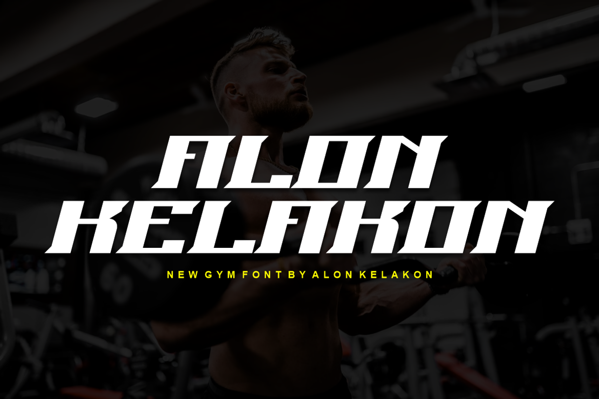 Gym Sports Italic Font, a Serif Font by alon kelakon (Photo 3 of 5)