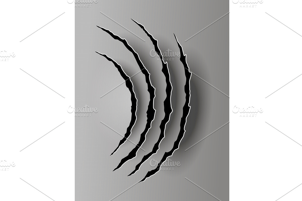 Bear or tiger claw mark, a Texture Illustration by Things for designers