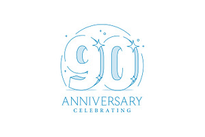 Anniversary 90. 3d number ninty