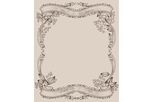 Retro Wood Cut Style Frame