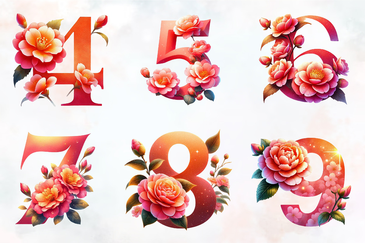 Floral Alphabet Sublimation PNG, an Illustration by RobertsArt (Photo 3 of 7)