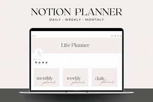 Notion Planner Template, a Templates & Theme by AestheticOrganizer
