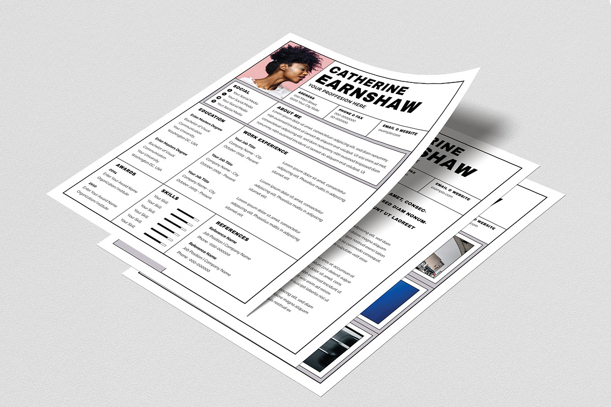 Resume & CV Template, a Flyer Template by Guuver