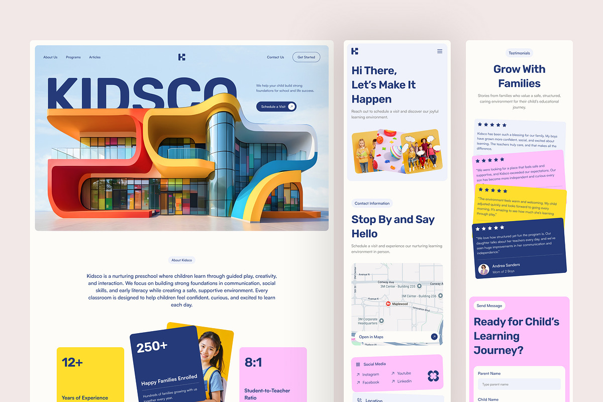 Early Education Website UI Figma, an UI Kit Template by peterdraw (Photo 7 of 7)