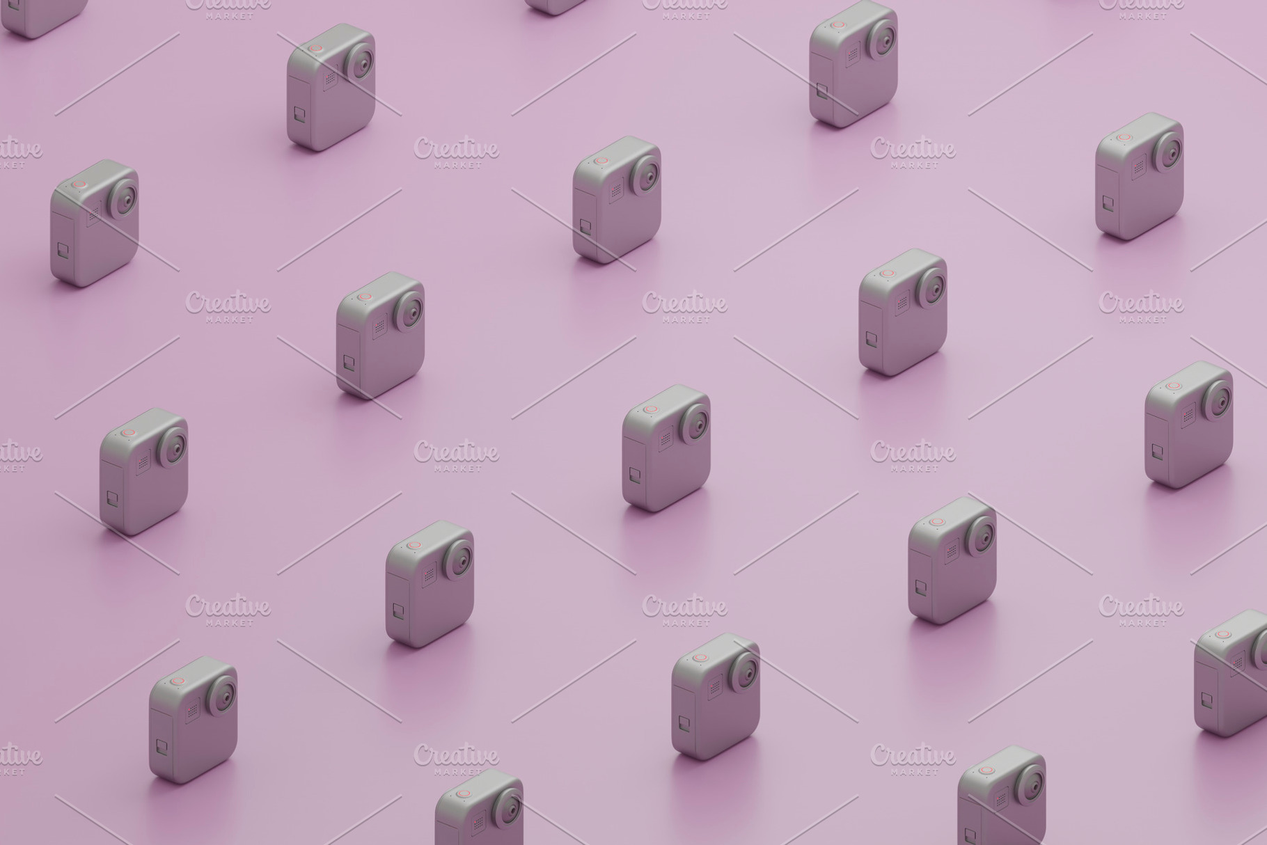 Action camera pattern on pastel purple background render, a Technology Photo by RF Images