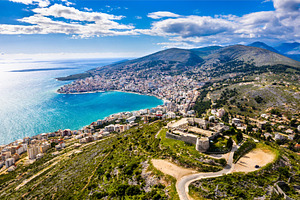Aerial view of lekuresi castle in containing albania, castle, and, an Architecture Photo by Leonid Andronov