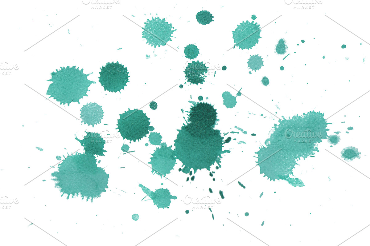12 Color Splatter Photoshop brushes, a Brush Add-On by PeoGeo Creative (Photo 9 of 15)